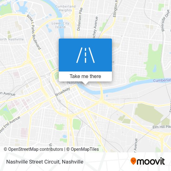 Mapa de Nashville Street Circuit