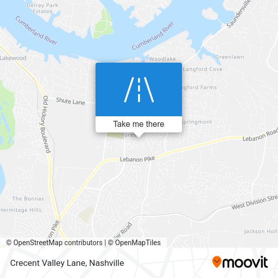 Crecent Valley Lane map
