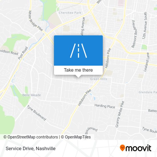 Mapa de Service Drive