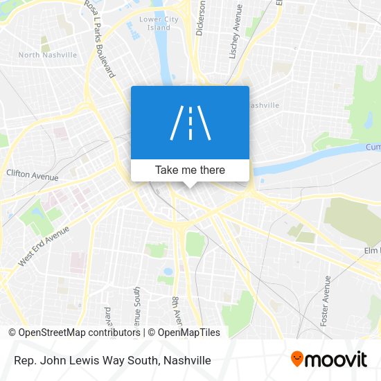 Rep. John Lewis Way South map
