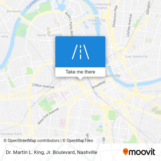 Mapa de Dr. Martin L. King, Jr. Boulevard