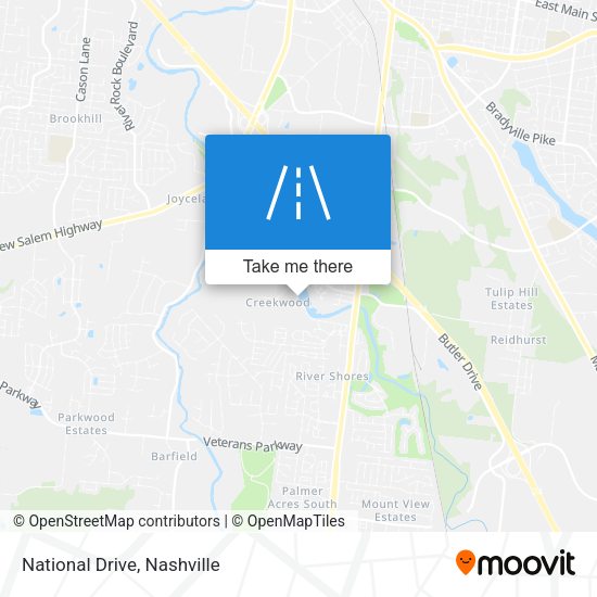 Mapa de National Drive