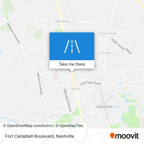Mapa de Fort Campbell Boulevard