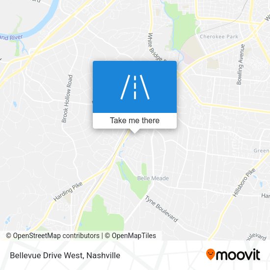 Bellevue Drive West map