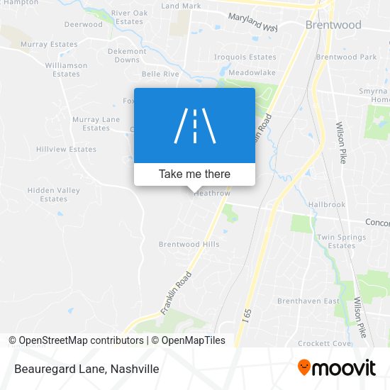 Mapa de Beauregard Lane