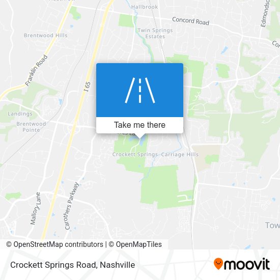 Crockett Springs Road map