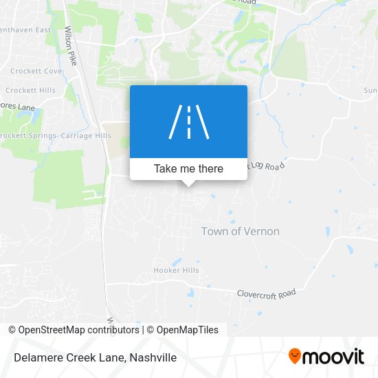 Delamere Creek Lane map