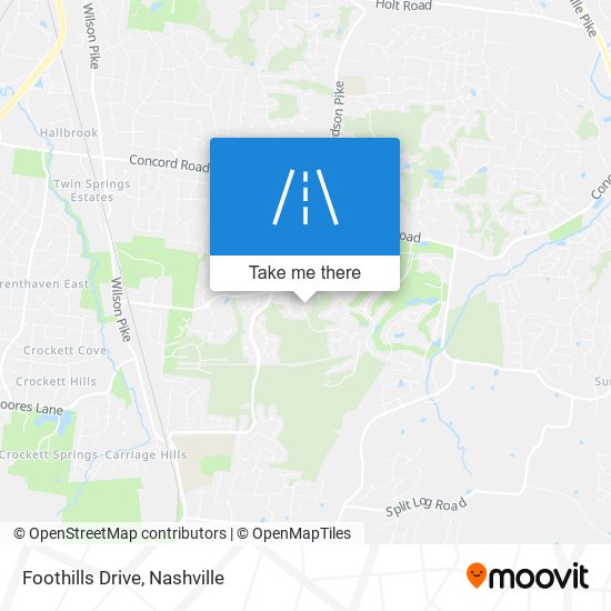 Foothills Drive map