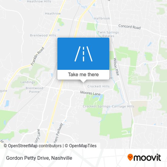 Gordon Petty Drive map