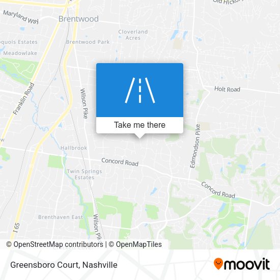 Mapa de Greensboro Court