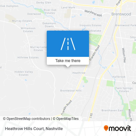 Heathrow Hills Court map