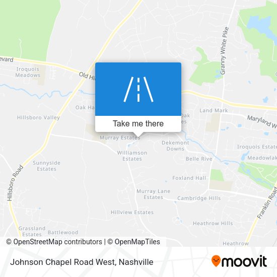 Johnson Chapel Road West map