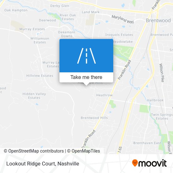 Lookout Ridge Court map