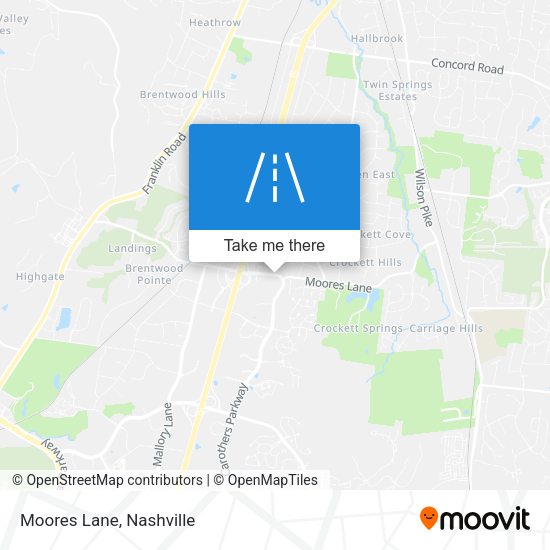 Mapa de Moores Lane