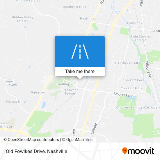 Old Fowlkes Drive map