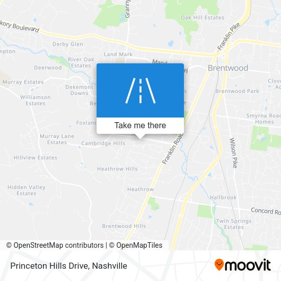 Princeton Hills Drive map