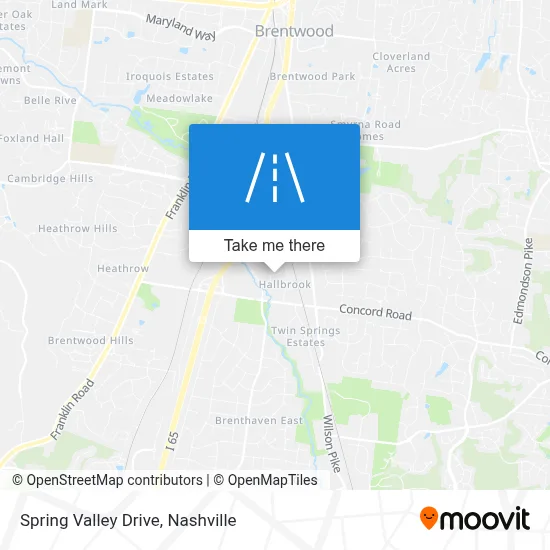 Spring Valley Drive map