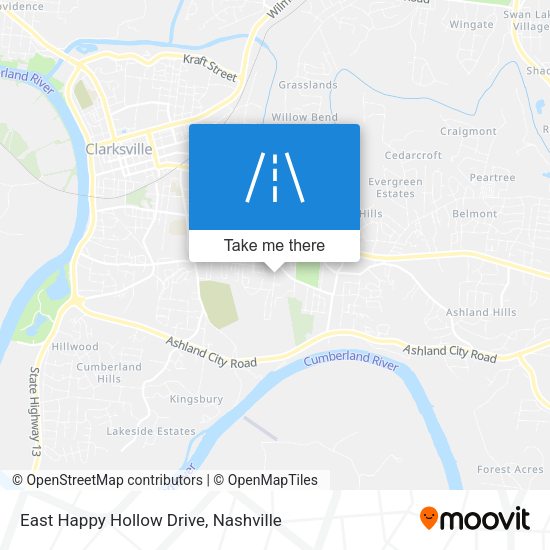 Mapa de East Happy Hollow Drive