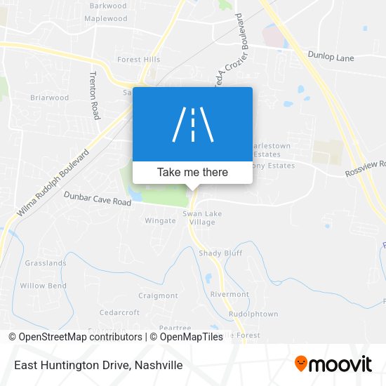 Mapa de East Huntington Drive