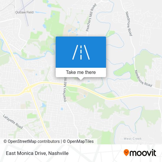 East Monica Drive map