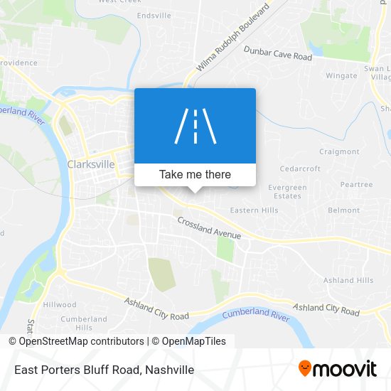 East Porters Bluff Road map