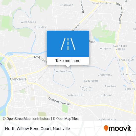 North Willow Bend Court map