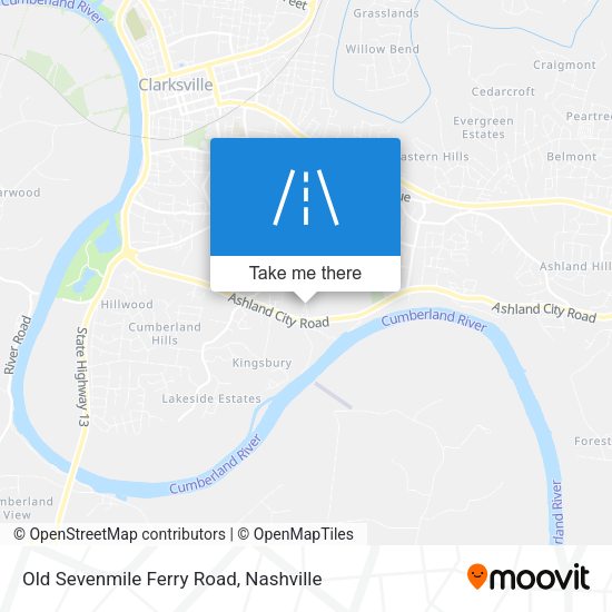 Mapa de Old Sevenmile Ferry Road