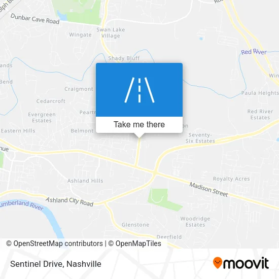 Sentinel Drive map
