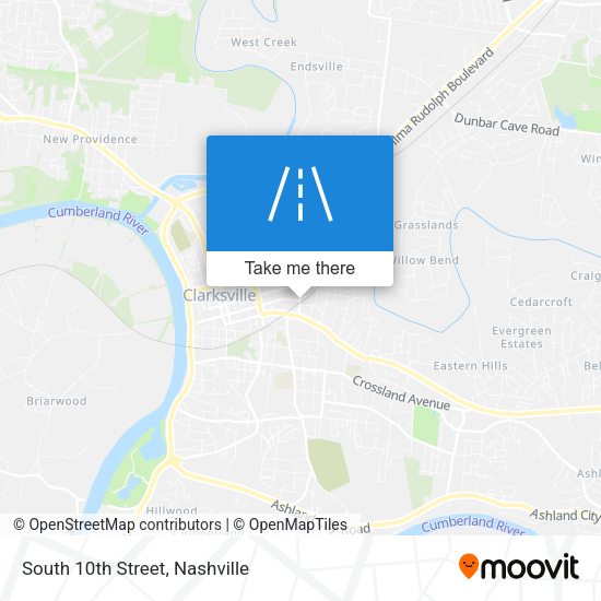 South 10th Street map