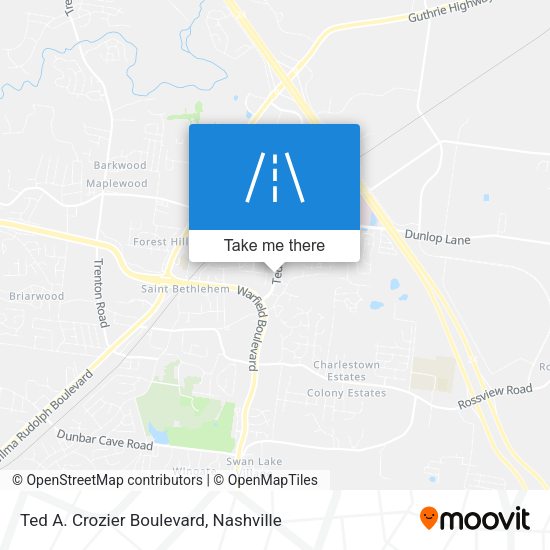 Ted A. Crozier Boulevard map