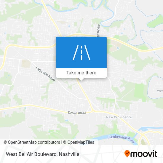 West Bel Air Boulevard map
