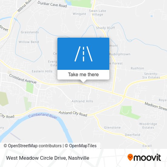 West Meadow Circle Drive map