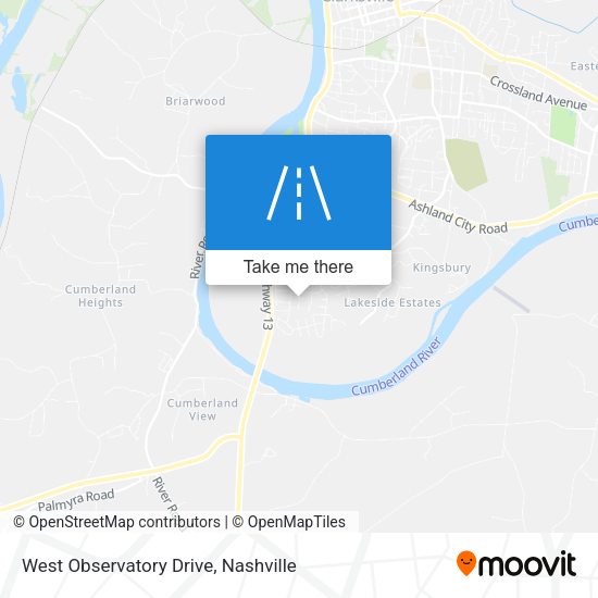 West Observatory Drive map