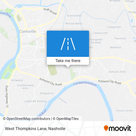 Mapa de West Thompkins Lane