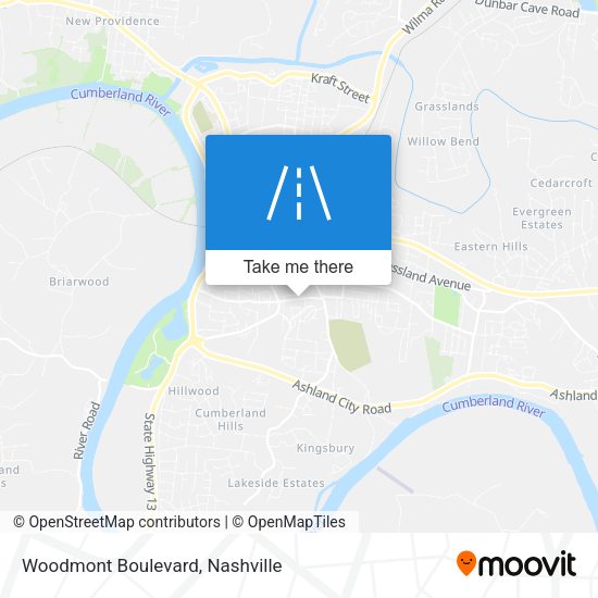 Woodmont Boulevard map