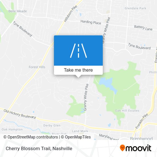 Mapa de Cherry Blossom Trail