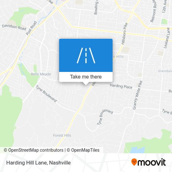 Harding Hill Lane map