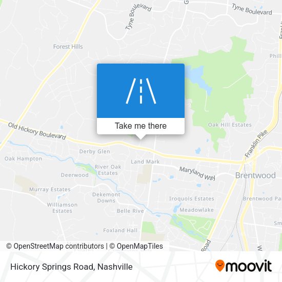 Hickory Springs Road map
