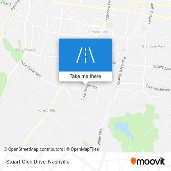 Stuart Glen Drive map