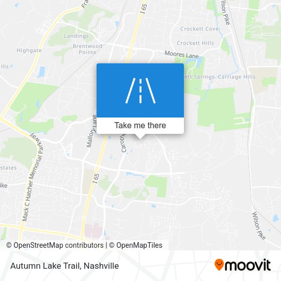 Autumn Lake Trail map