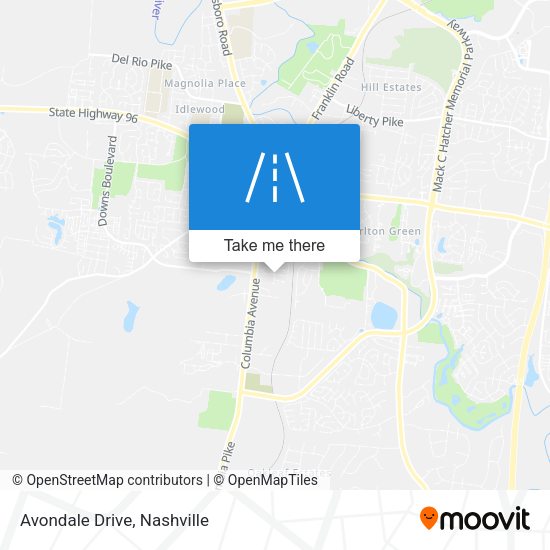Mapa de Avondale Drive