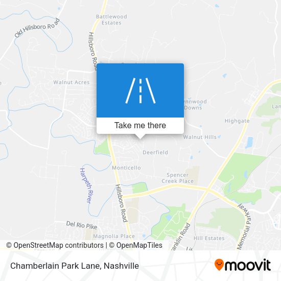 Chamberlain Park Lane map