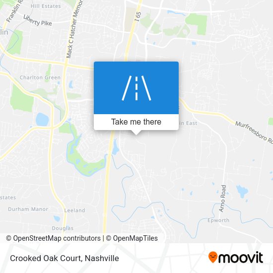 Crooked Oak Court map