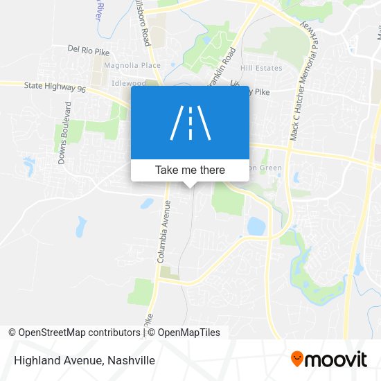 Mapa de Highland Avenue