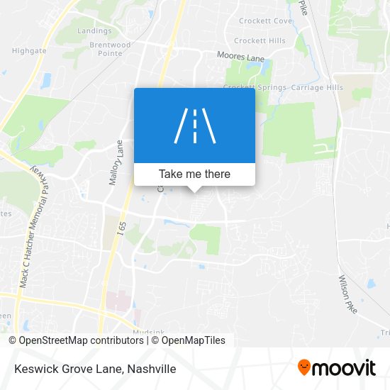 Keswick Grove Lane map