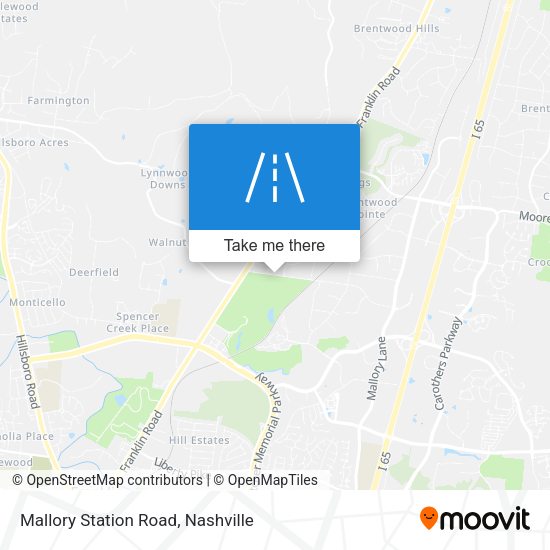 Mallory Station Road map