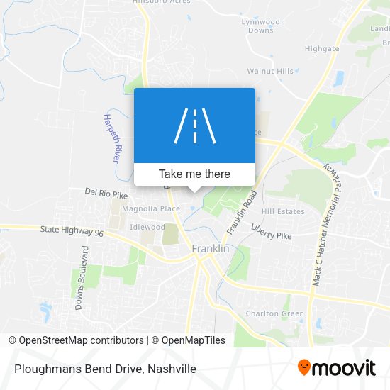 Ploughmans Bend Drive map