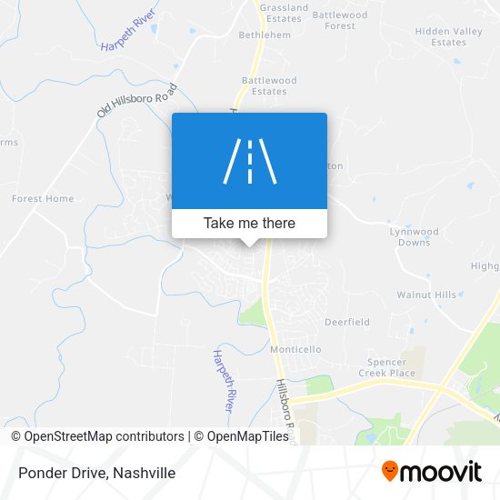 Mapa de Ponder Drive
