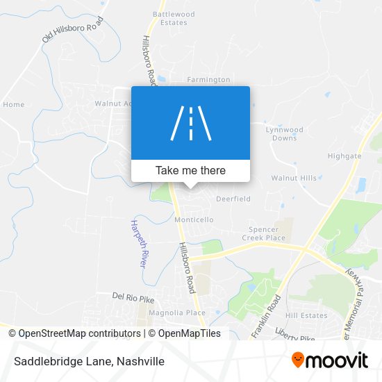 Saddlebridge Lane map