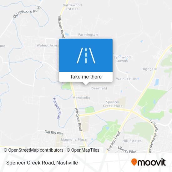 Spencer Creek Road map